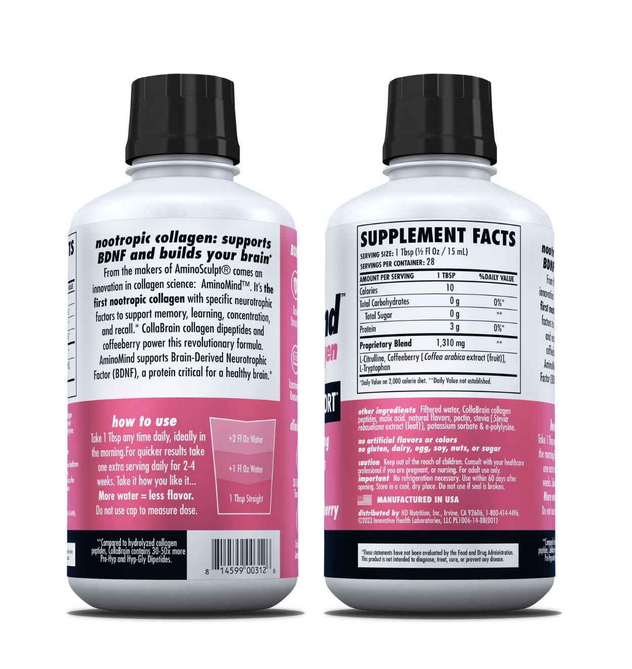 AminoMind Nootropic Collagen Supplement Facts & Ingredients