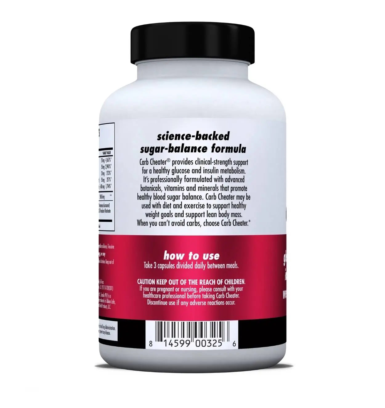 Carb_Cheater_Side_View_Description_Directions_UPC_Code