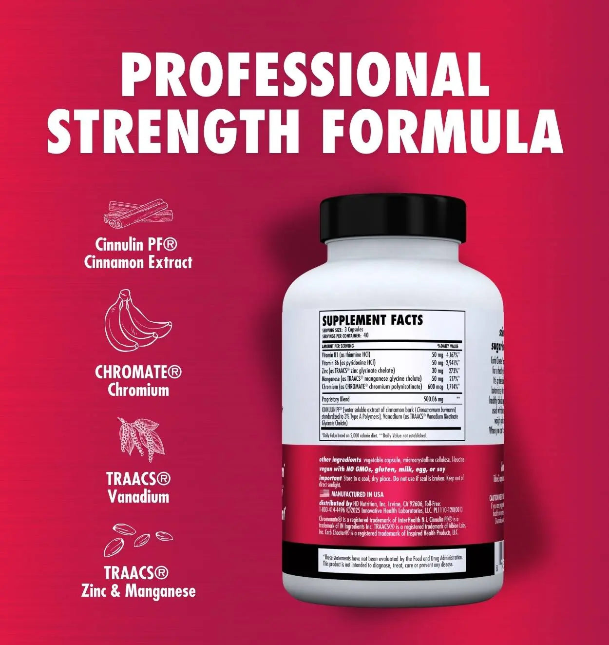 Carb Cheater Key Ingredients & Supplement Facts