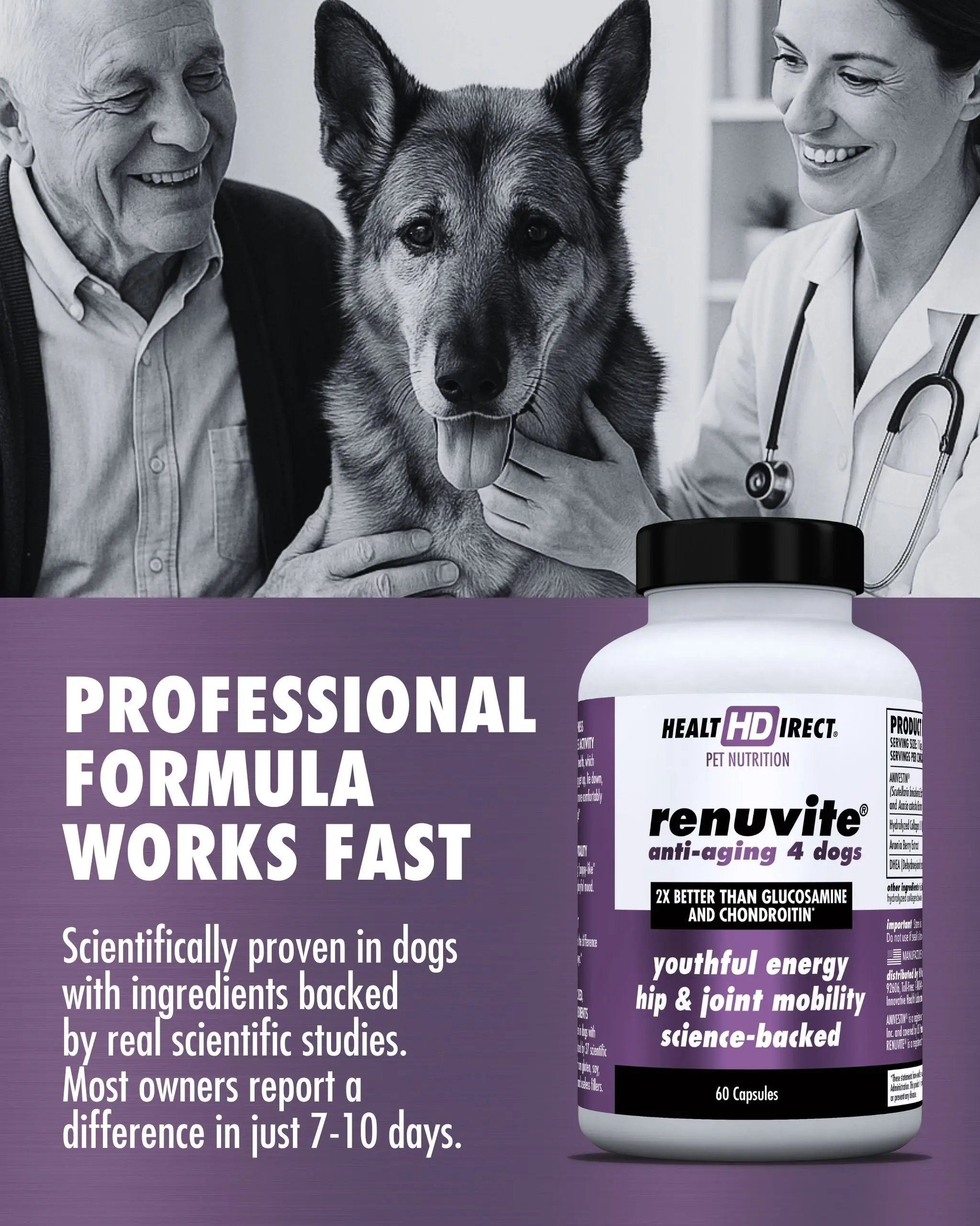 RenuVite® Anti-Aging 4 Dogs Health Direct - Professional Formula Works Fast